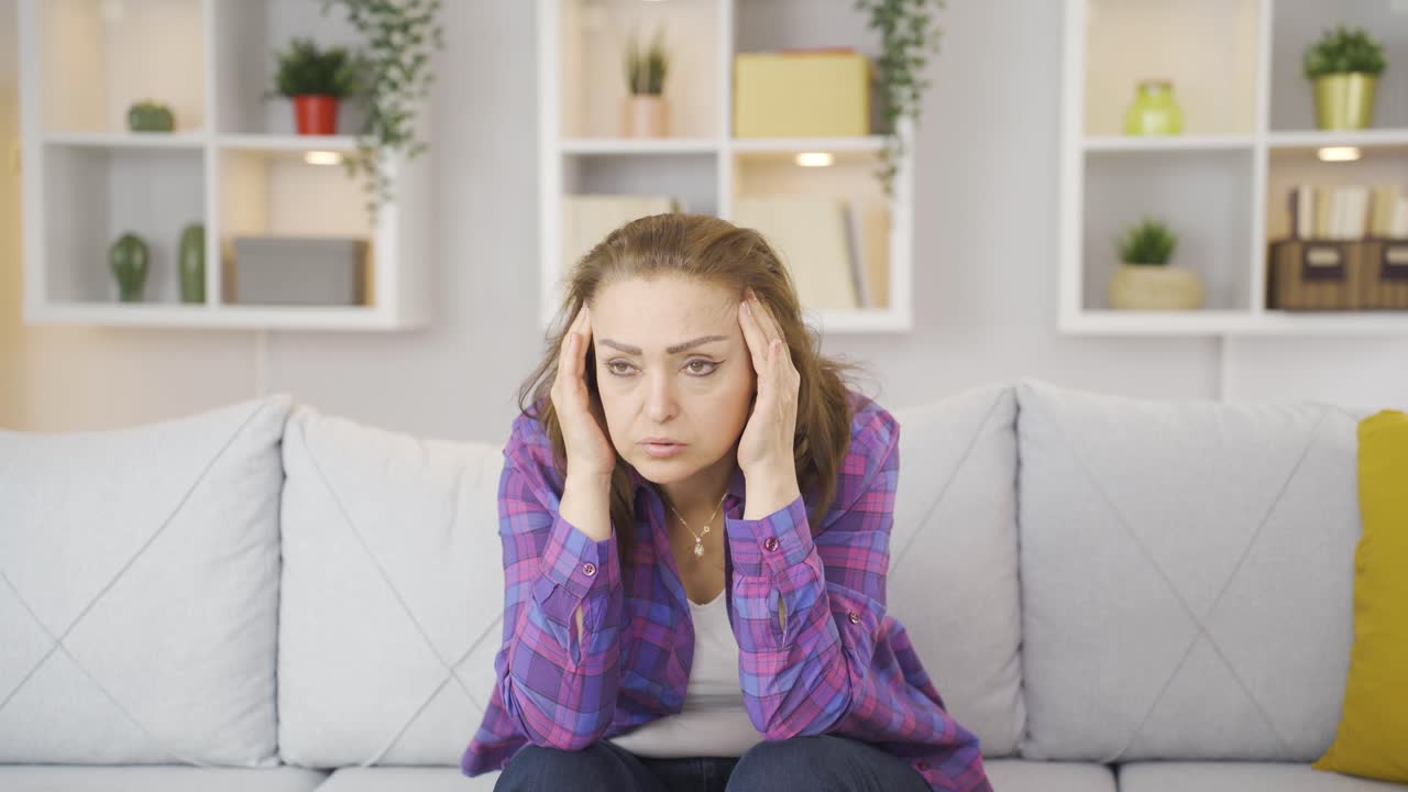 Woman with Headache.
