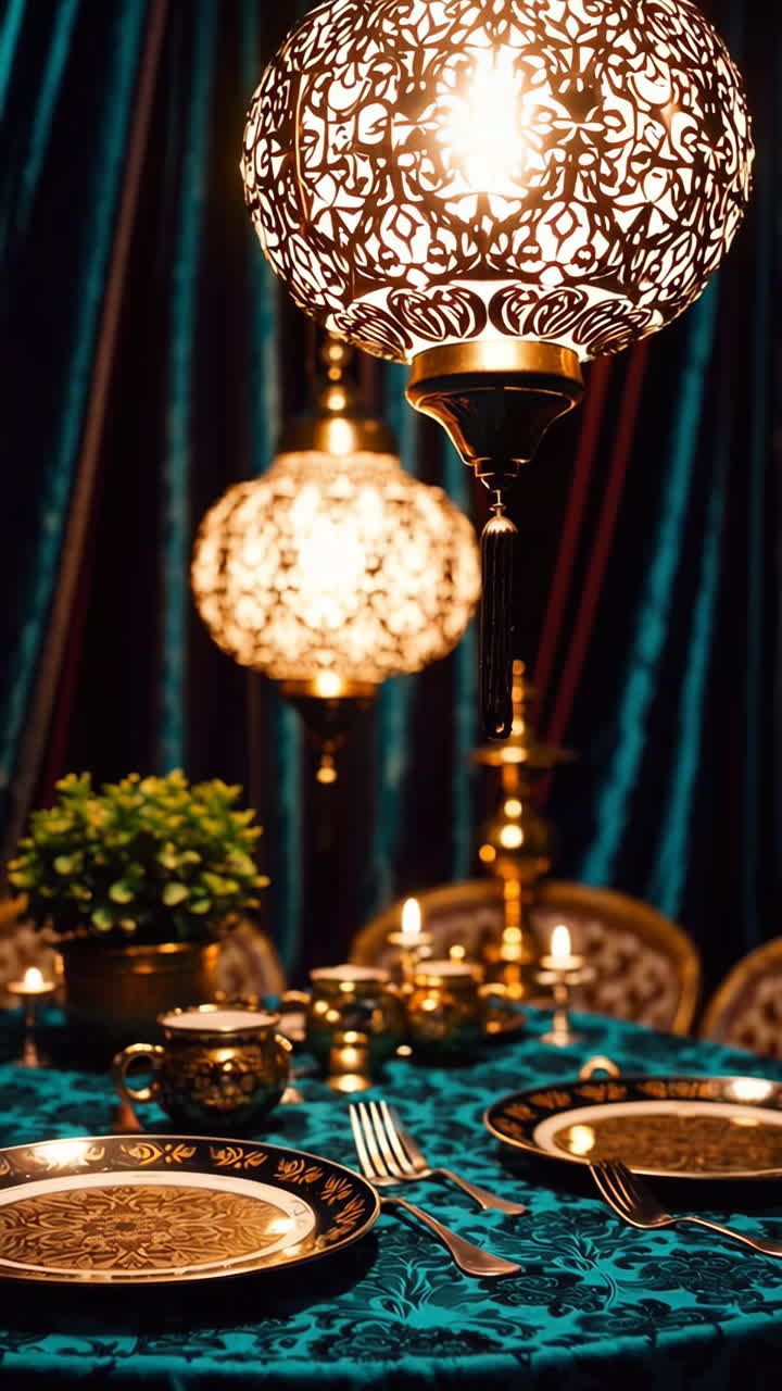 Moroccan-Style Dining Room Setting