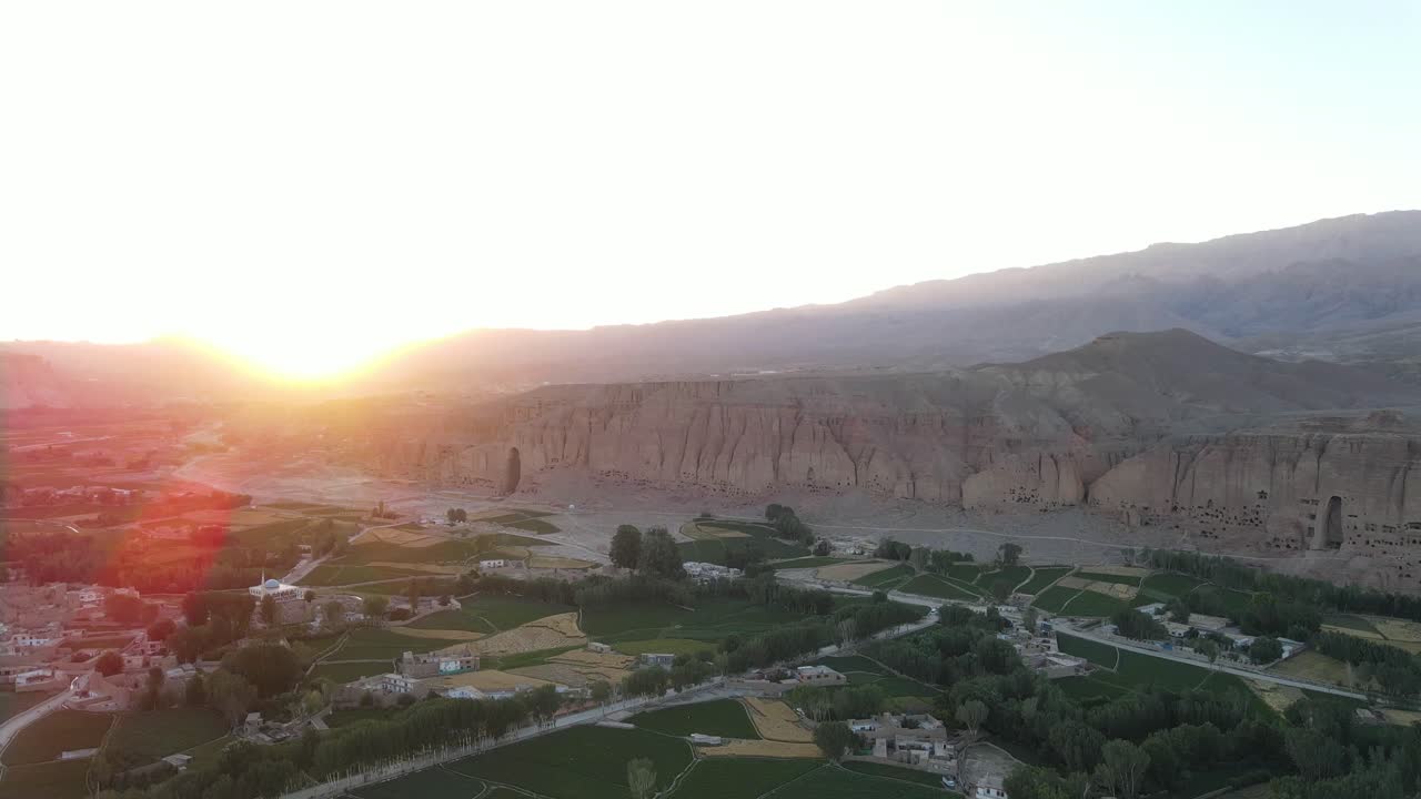 Drone footage from Buddha of Bamyan January 12, ?2022