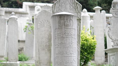 ancient muslim cemetery in istanbul