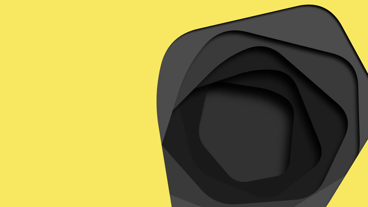 patrón de ondas cortadas de papel negro en el gradiente amarillo