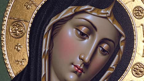 close-up of a religious icon