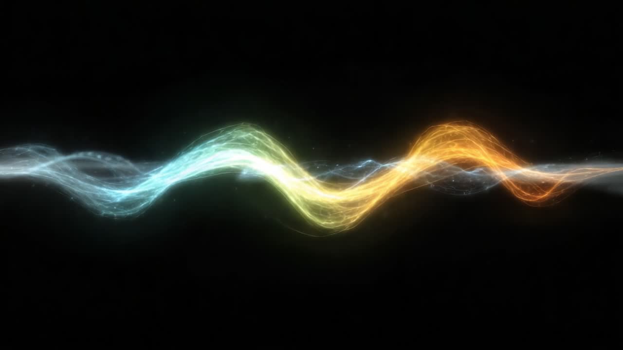 Captivating Waves of Light: A Stunning Display of Colorful Energy Flowing Through the Darkness, Creating a Mesmerizing Visual Experience