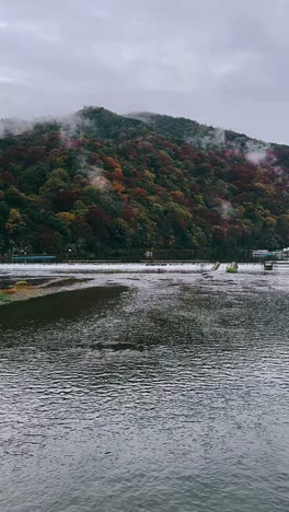 autumn scenery by a lake