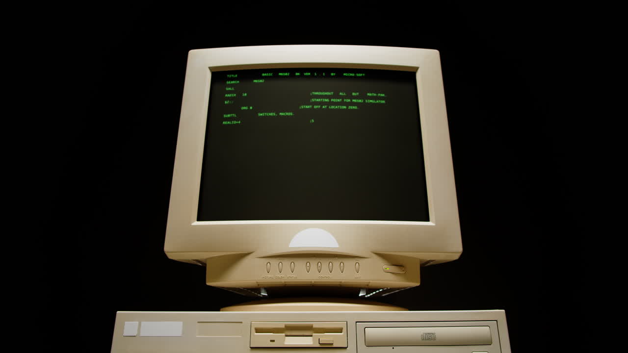 Vintage Computer System Startup Screen