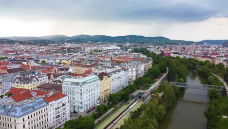 vienna aerial view in austria is one of the most famous capital cities of europe