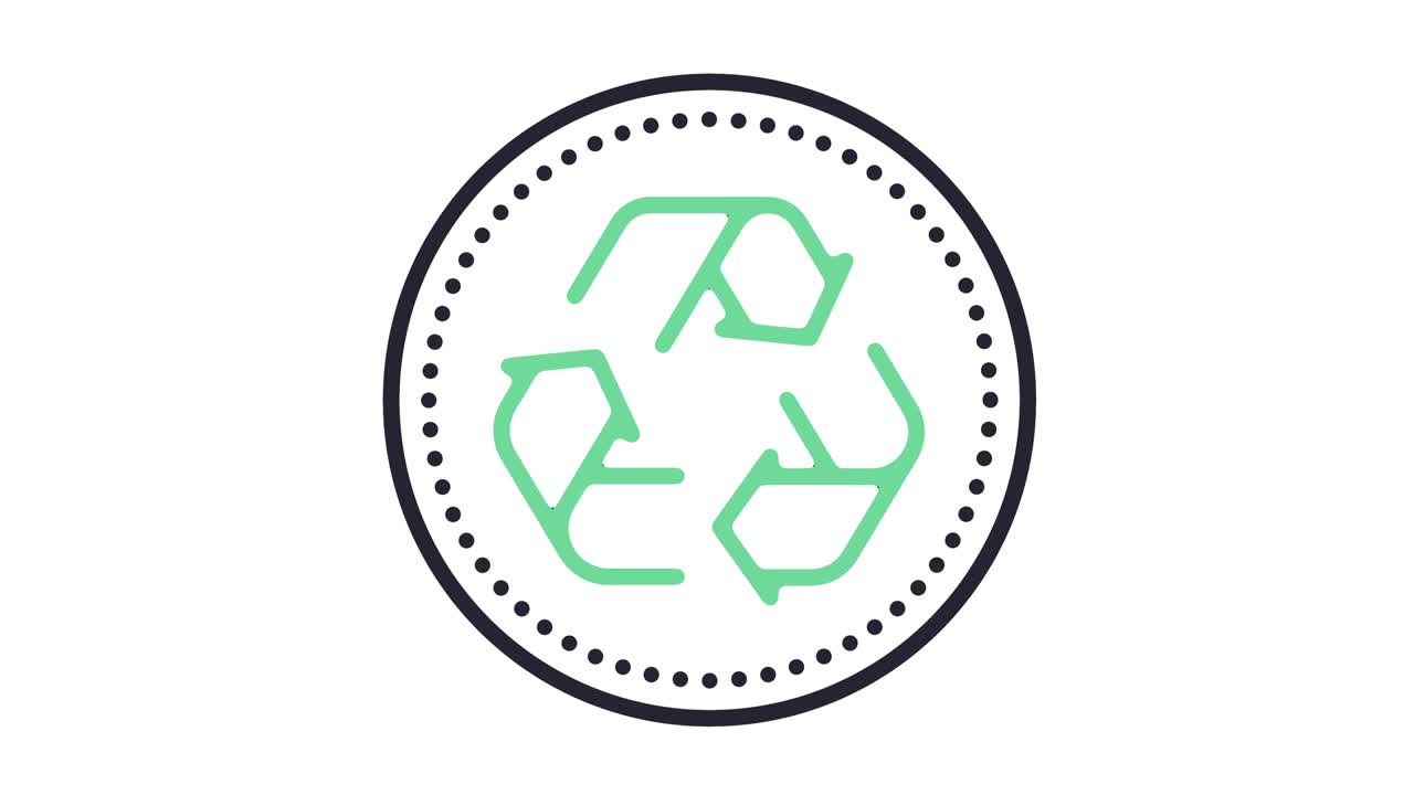 animación del icono de reciclaje