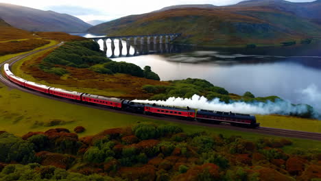scenic steam train journey through the scottish highlands