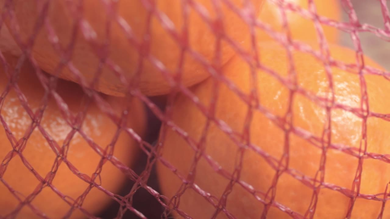 그물 가방에 신선한 클레멘타인 오렌지 그룹