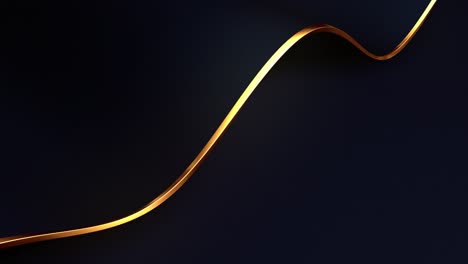 abstract gold line on dark background