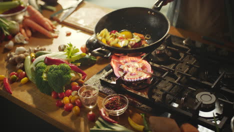 cooking vegetables