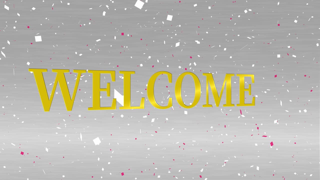 WELCOME message text animation motion graphics