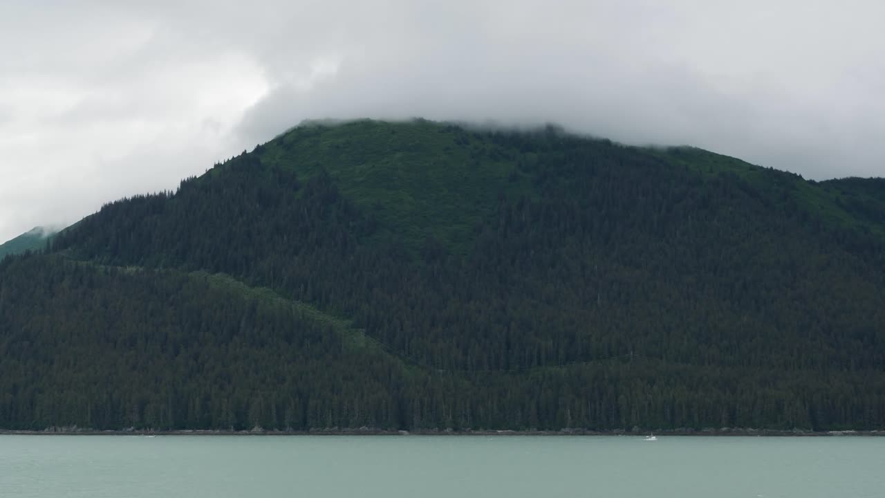 Juneau, Alaska, on a cloudy and rainy day.