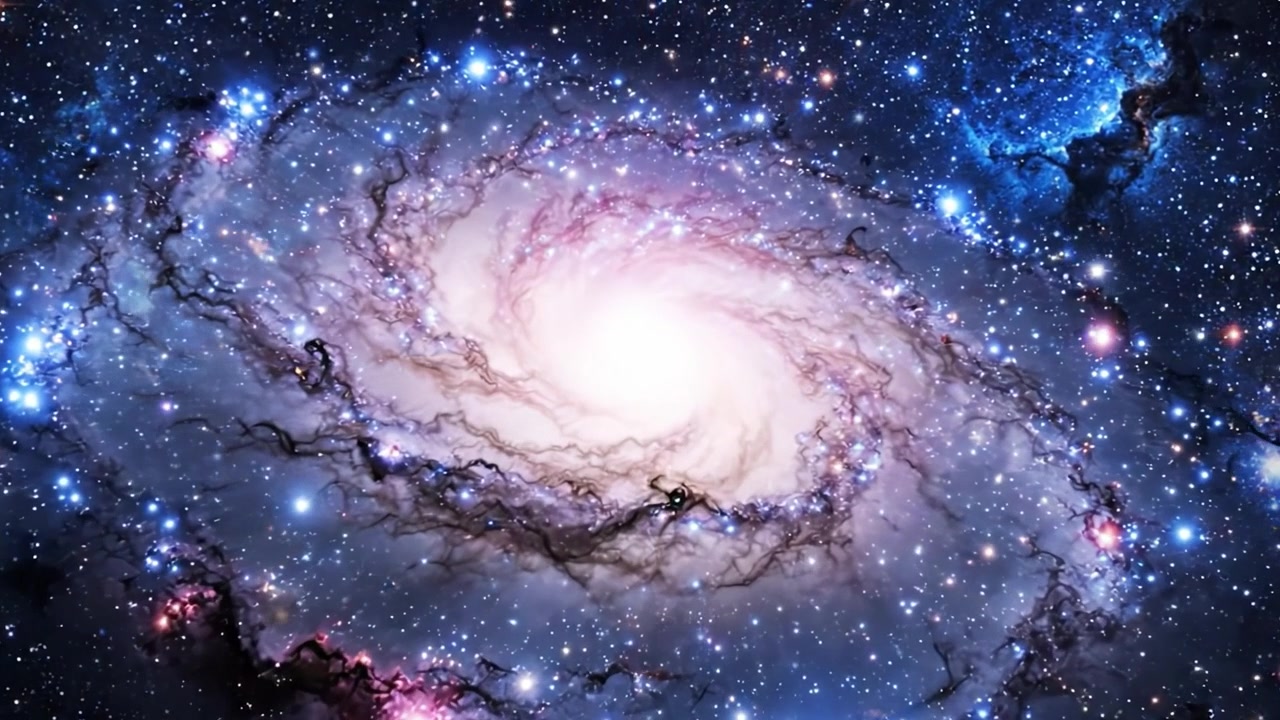 En majestetisk spiralgalakse fanget i fantastisk detalj, som viser strålende stjerner og tåker, og gir et glimt inn i universets uendelighet og dets kosmiske underverker.