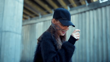 girl looking at camera outdoors