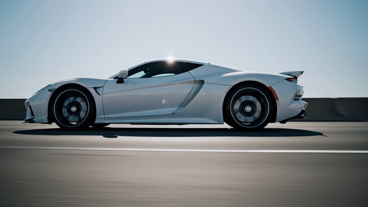 coche deportivo blanco en la autopista