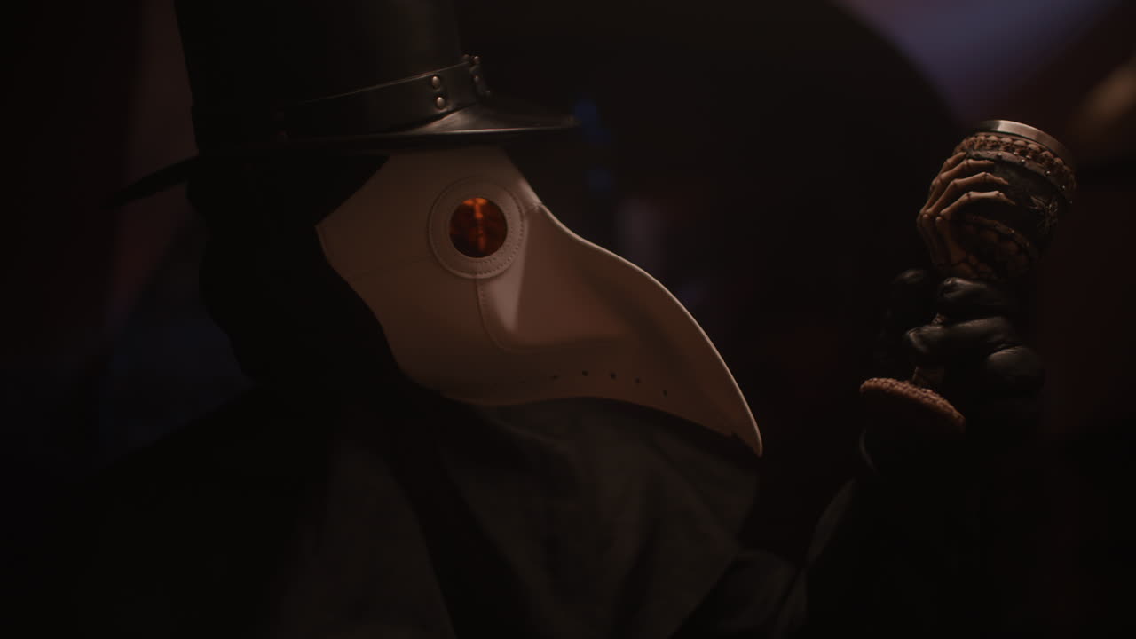 Plague Doctor Costume with Cup