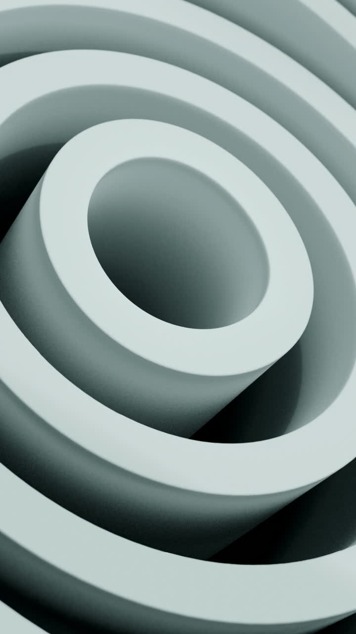 Soft Grey Concentric Rings Rising In Smooth Layered Relief With Matte Surfaces And Gentle Shadow Creating Calm . Design