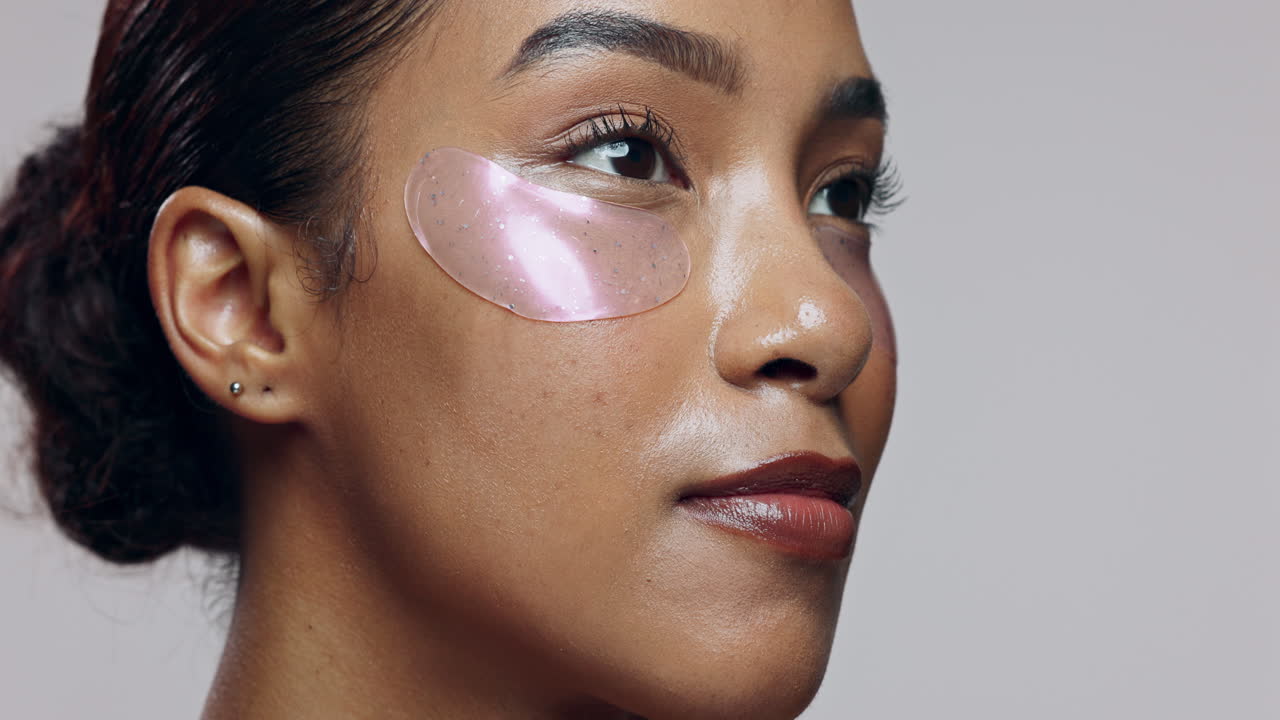 Woman with eye patches