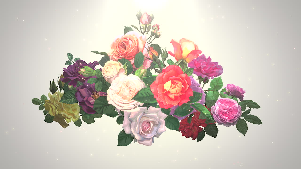 모션 웨딩 배경 8 근접 촬영 꽃