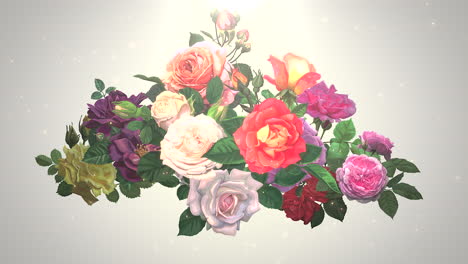 flores de primer plano con fondo de boda de movimiento 8
