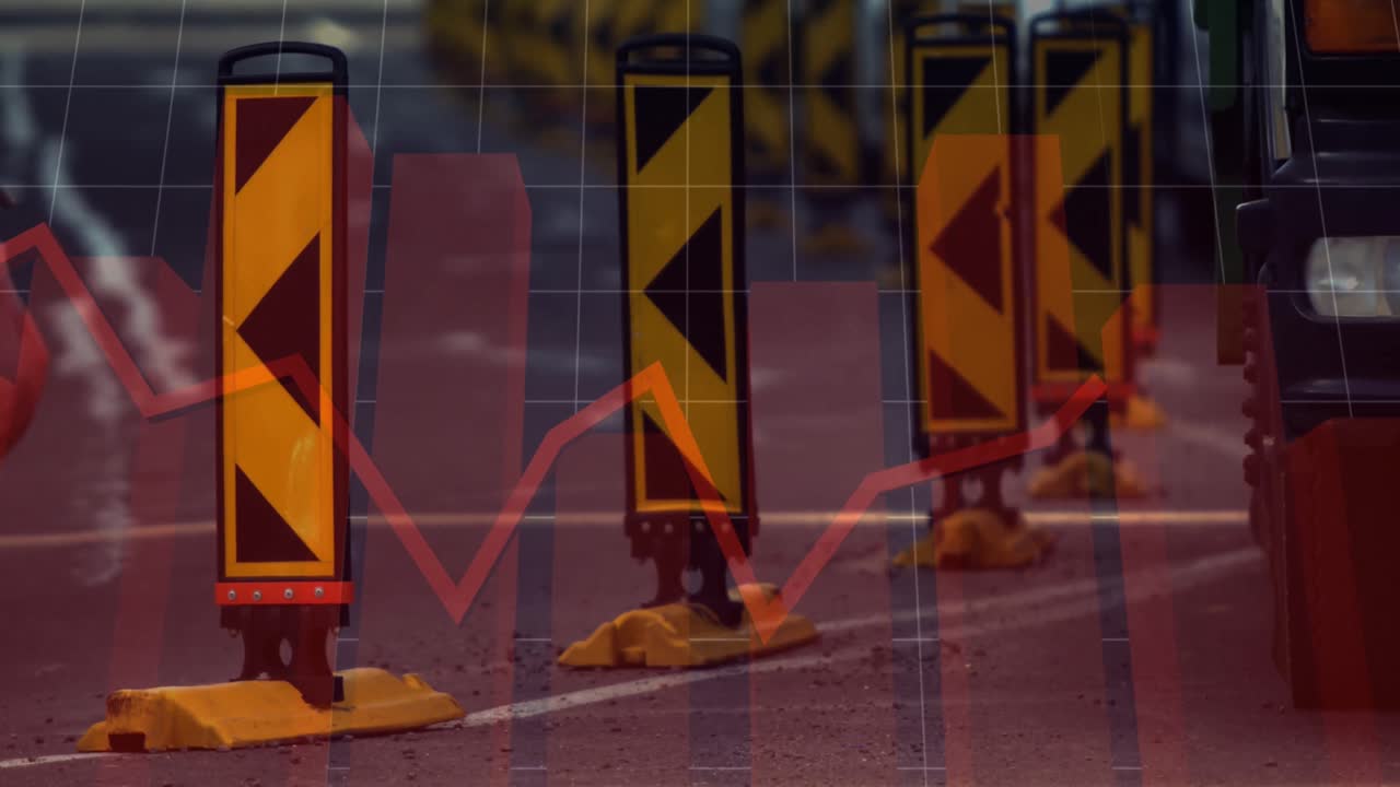 animación del procesamiento de datos científicos sobre la calle