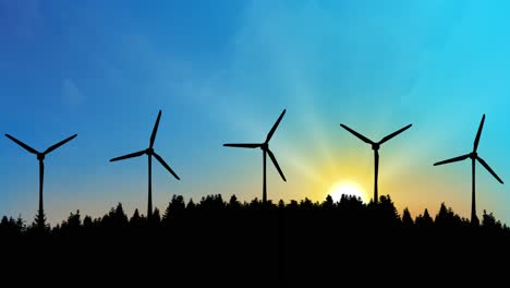 4k 3d wind turbine farm energy storage system renewable energy power plants loop animation turbines