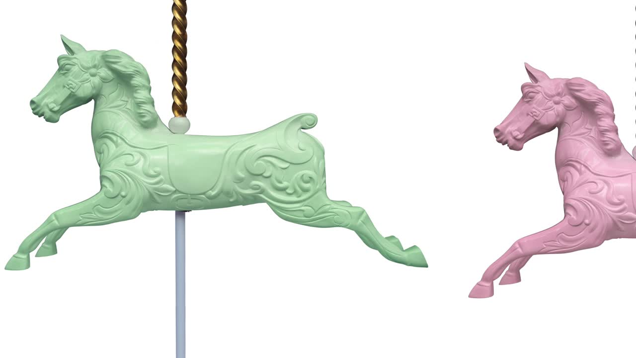 Muilticolored Carousel Horses