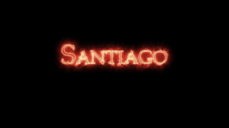 Santiago written with fire. Loop