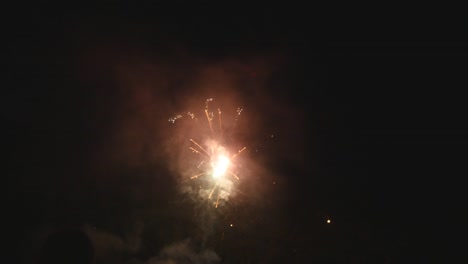 fuegos artificiales. celebración de las vacaciones. coloridos fuegos artificiales en la noche de las vacaciones