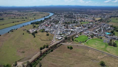 kempsey town on the banks of macleay river in new south wales, australia