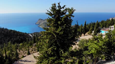 Hermosa-Isla-De-Asos-En-Kefalonia-Grecia---Antena-Ascendente