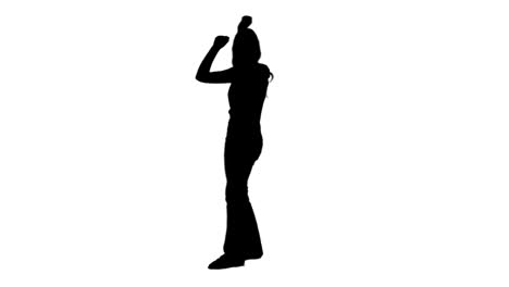 silhouette of a woman dancing