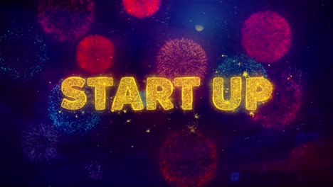 start-up fireworks celebration
