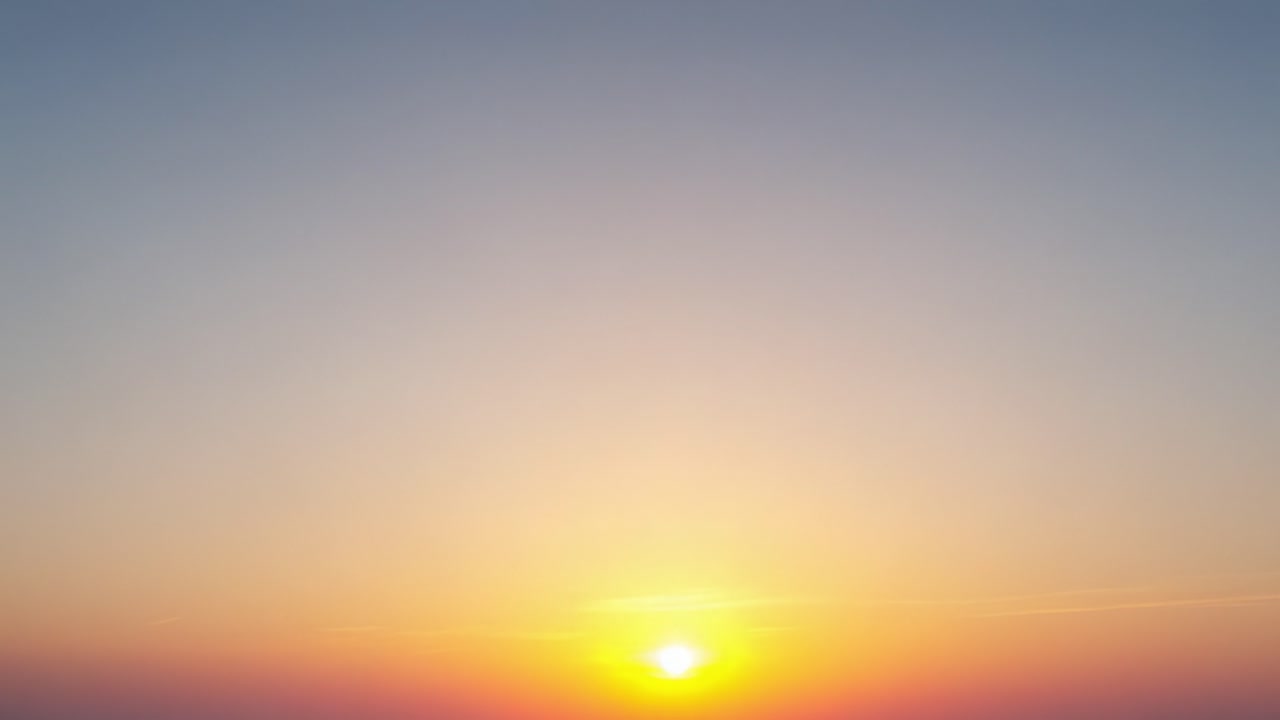 Vibrant Sunset or Sunrise Sky with Warm Gradient Colors