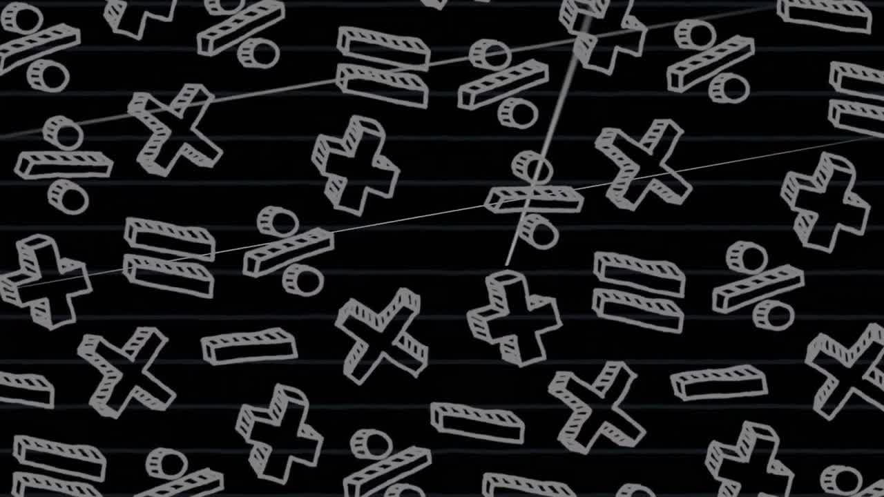 검은 바탕에 있는 수학적 기호