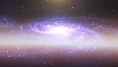 point of view, the surface of the spiral galaxy is moving and floating in the universe