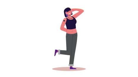 joven modelo de animación de personajes