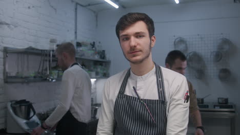 chef portrait in a commercial kitchen