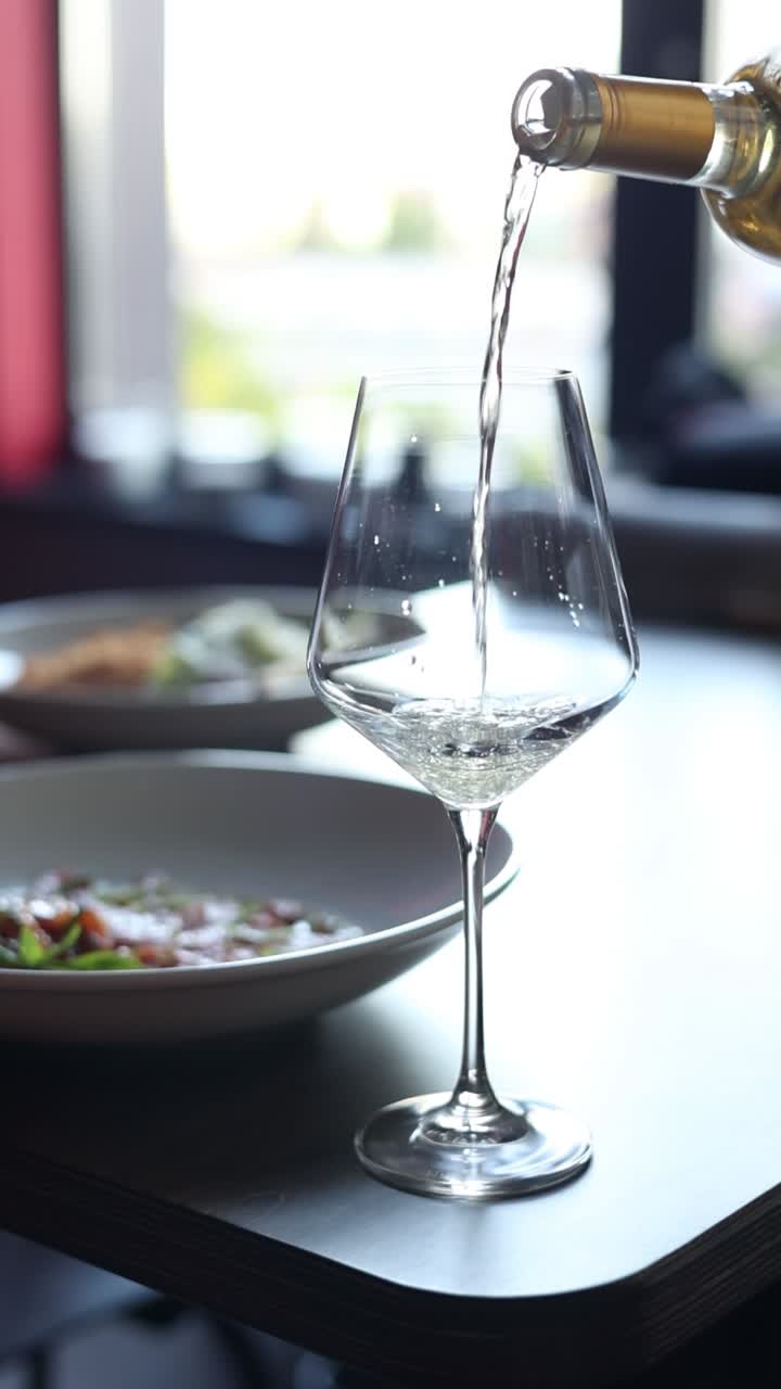 레스토랑 에서 화이트 와인 을 는 것