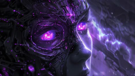 cybernetic woman portrait