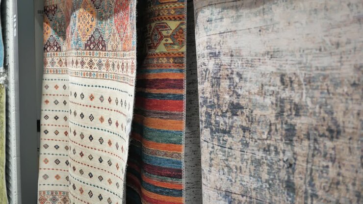 Colorful Carpets and Rugs on Display