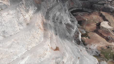 orbit top down aerial view quarry steps