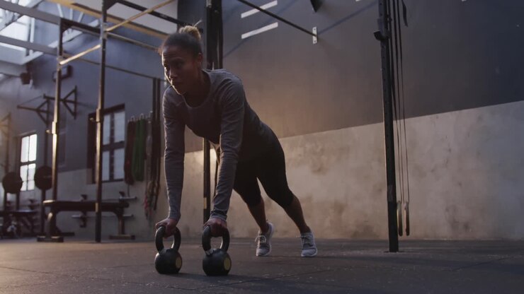 Cross training at a gym