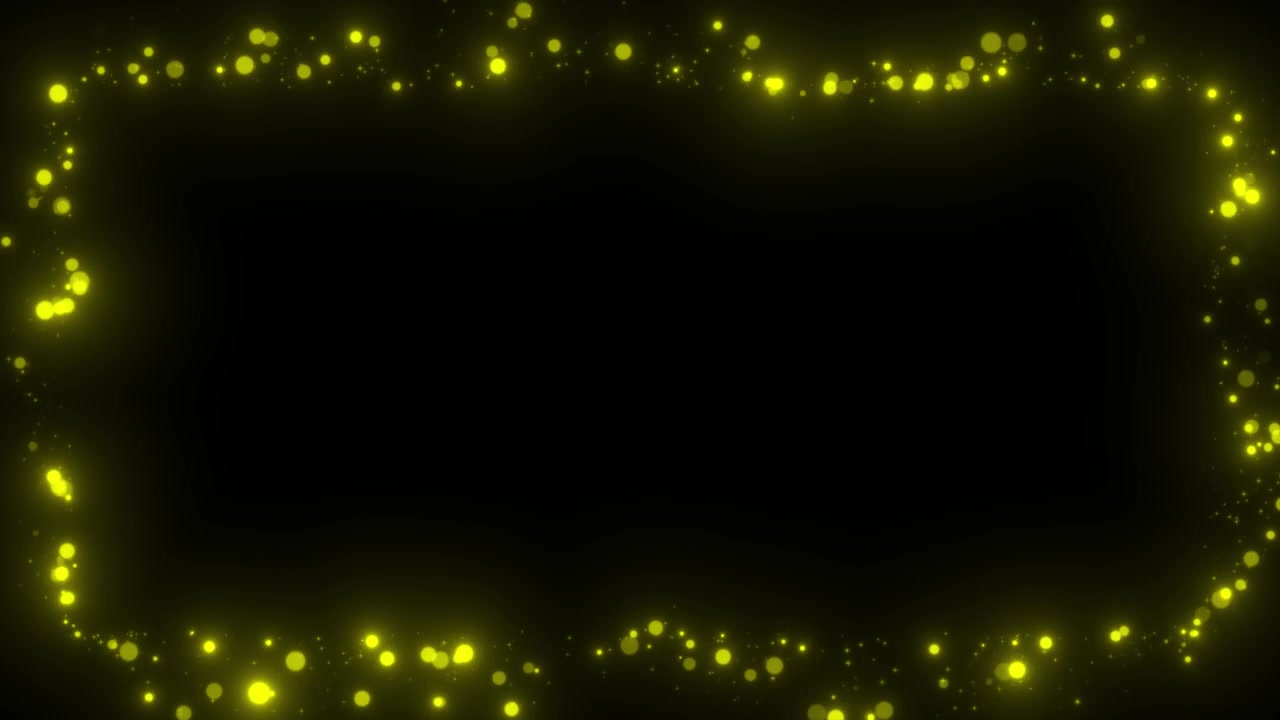 黒い背景に浮かぶ豪華な輝く四角い粒子のアニメーション