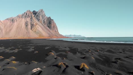 spectacular stokksness black sand beach below vestrahorn mountain