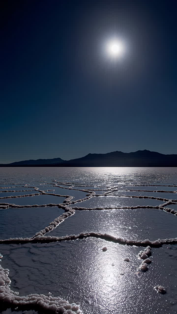 Moonlit Salt Flats Landscape