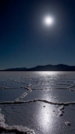 moonlit salt flats landscape