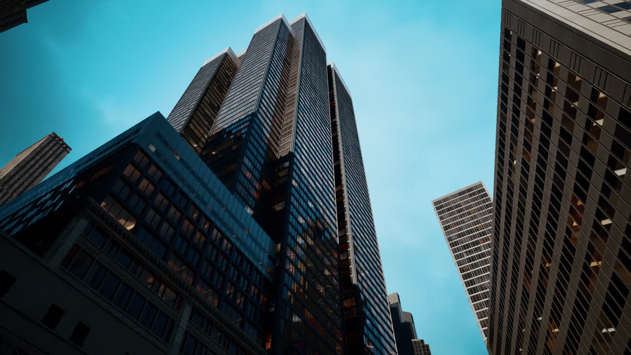 rascacielos altos en una ciudad moderna