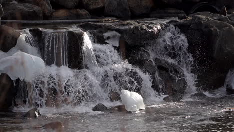 Cascadas-En-Un-Río-Helado